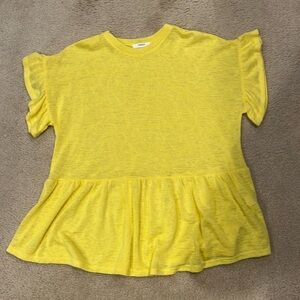 Yellow See Through Blouse